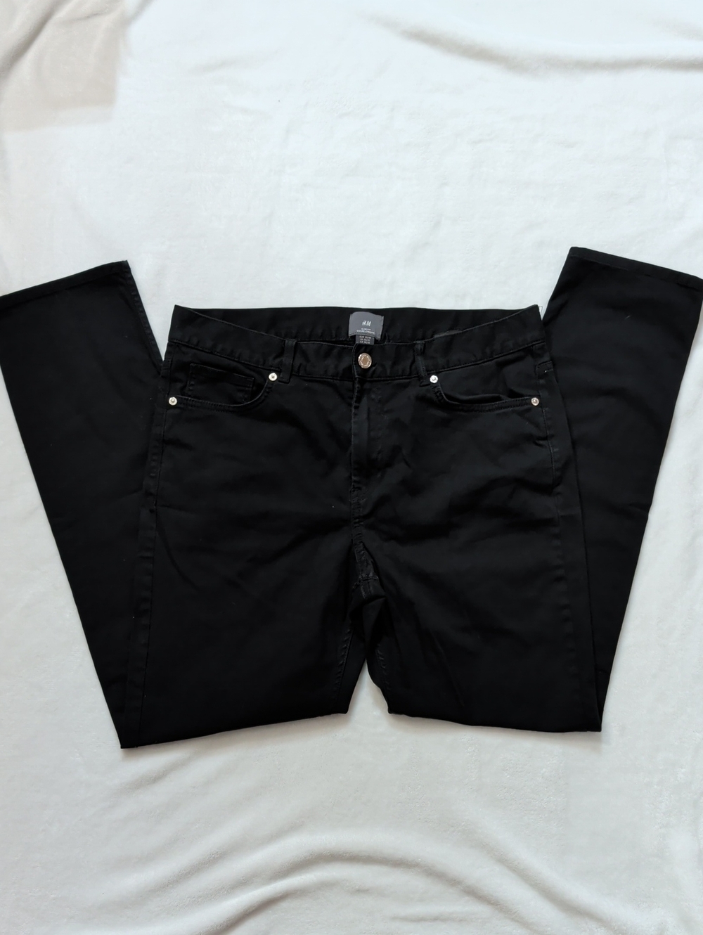 H&M Slim Fit 32/32 Mens Black Jeans